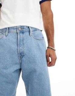 Jack & Jones Alex Baggy Jeans In Light Blue For Men Blue Denim -Men Style Shop 205930765 4