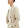 Jack & Jones Slim Fit Suit Jacket In Beige For Men Pure Cashmere
