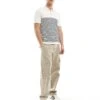 Jack & Jones Knitted Polo In White And Navy Stripes For Men Cloud Dancer Navy Bl
