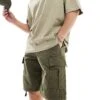 Jack & Jones Cargo Short In Khaki For Men Olive Night