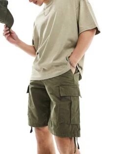 Jack & Jones Cargo Short In Khaki For Men Olive Night