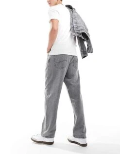 Jack & Jones Alex Baggy Jeans In Grey For Men Grey Denim -Men Style Shop 205931265 3