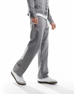 Jack & Jones Alex Baggy Jeans In Grey For Men Grey Denim -Men Style Shop 205931265 5