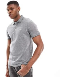 Jack & Jones Pique Polo In Grey For Men Anthracite Classic -Men Style Shop 205931305 1 anthraciteclassic 1