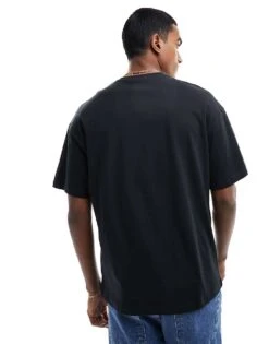 Jack & Jones Oversized T-shirt With Never Ending Chest Print In Black For Men -Men Style Shop 205985855 4