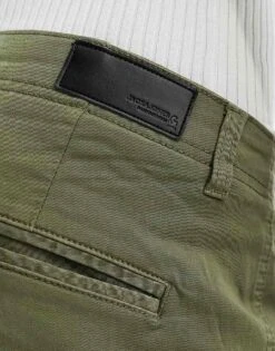 Jack & Jones Tapered Chino In Khaki For Men Dusty Olive -Men Style Shop 206040144 4