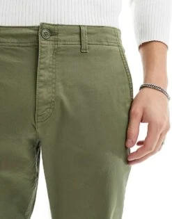 Jack & Jones Tapered Chino In Khaki For Men Dusty Olive -Men Style Shop 206040144 5