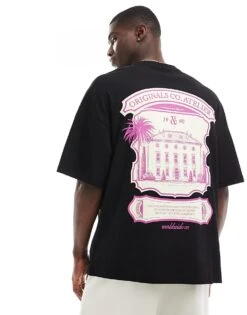 Jack & Jones Oversized T-shirt With Atalier Backprint In Black For Men -Men Style Shop 206040182 1 black 1