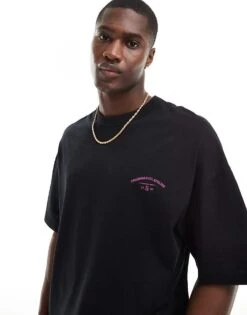 Jack & Jones Oversized T-shirt With Atalier Backprint In Black For Men -Men Style Shop 206040182 2