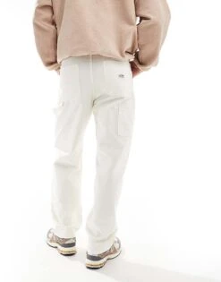 Jack & Jones Loose Fit Carpenter Twill Trouser In White For Men Jet Stream -Men Style Shop 206040257 3