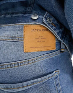 Jack & Jones Glenn Slim Tapered Fit Jeans In Light Wash Denim For Men Blue Denim -Men Style Shop 206040351 3