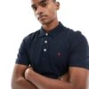 Jack & Jones Essentials Slim Fit Tipped Pique Logo Polo Navy For Men Navy Blazer Detail:t