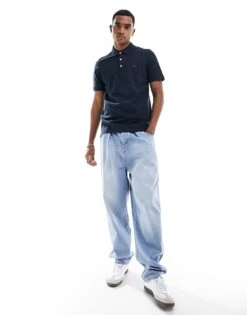 Jack & Jones Essentials Slim Fit Tipped Pique Logo Polo Navy For Men Navy Blazer Detail:t -Men Style Shop 206040519 4