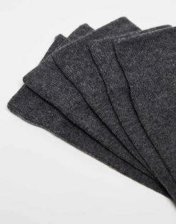 Jack & Jones Socks 5 Pack In Dark Grey Melange For Men -Men Style Shop 206040562 2