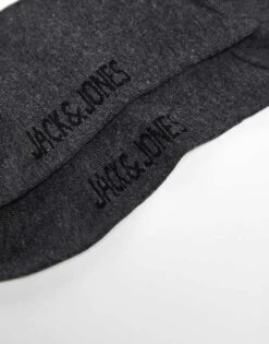 Jack & Jones Socks 5 Pack In Dark Grey Melange For Men -Men Style Shop 206040562 3