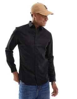 Jack & Jones Flannel Shirt In Black For Men -Men Style Shop 206040572 1 black 1