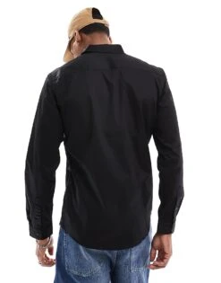 Jack & Jones Flannel Shirt In Black For Men -Men Style Shop 206040572 4