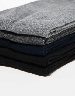 Jack & Jones 5 Pack Socks In Multi For Men Dark Grey Melange -Men Style Shop 206040604 4