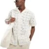 Jack & Jones Boxy Shirt In White Lace For Men Moonbeam