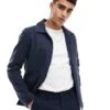 Jack & Jones Premium Linen Mix Casual Suit Jacket In Navy For Men Dark Navy