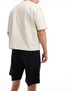 Jack & Jones Loose Fit Pleated Tailored Short In Black For Men -Men Style Shop 206092012 3