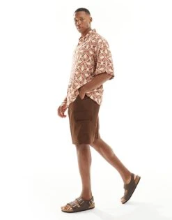 Jack & Jones Oversized Shirt In Geo Print For Men Moonbeam -Men Style Shop 206092060 2