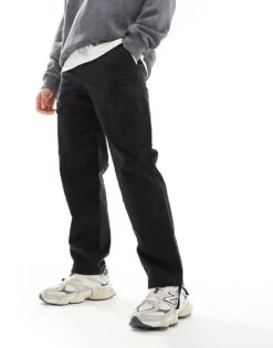 Jack & Jones Wide Fit Cargo Trouser In Black For Men -Men Style Shop 206092142 5