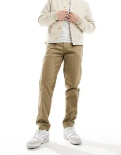 Jack & Jones Relaxed Fit Pleat Front Chino In Beige For Men Elmwood -Men Style Shop 206092212 4