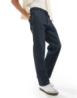 Jack & Jones Eddie Loose Fit Carpenter Jean In Dark Indigo For Men Blue Denim -Men Style Shop 206092379 5