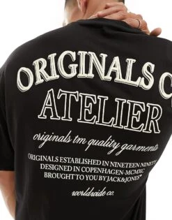 Jack & Jones Oversized T-shirt With Logo Backprint In Black For Men -Men Style Shop 206092634 1 black 1