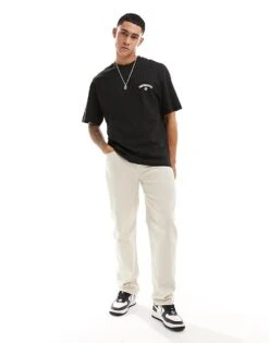 Jack & Jones Oversized T-shirt With Logo Backprint In Black For Men -Men Style Shop 206092634 2