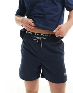 Jack & Jones Double Waistband Swim Shorts In Navy For Men Navy Blazer -Men Style Shop 206092836 1 navyblazer 1