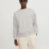 Jack & Jones Oversized Crew Neck Sweat In Beige For Men Moonbeam -Men Style Shop 206092879 1 moonbeam