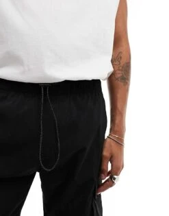 Jack & Jones Technical Cargo Short In Black For Men -Men Style Shop 206093419 3