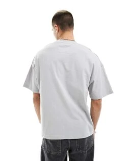 Jack & Jones Oversized T-shirt With Pocket In Light Grey For Men High-rise -Men Style Shop 206093422 3