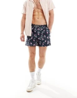 Jack & Jones Swim Shorts With Flamingo Print In Navy For Men Navy Blazer -Men Style Shop 206093440 1 navyblazer 1