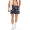 Jack & Jones Swim Shorts With Flamingo Print In Navy For Men Navy Blazer
