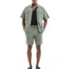Jack & Jones Co-ord Nylon Short In Khaki For Men Agave Green