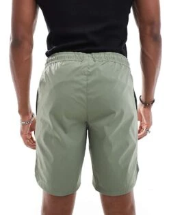 Jack & Jones Co-ord Nylon Short In Khaki For Men Agave Green -Men Style Shop 206093587 4