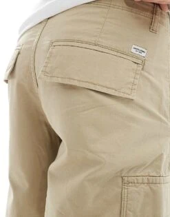 Jack & Jones Cargo Short In Beige For Men Crockery -Men Style Shop 206093643 3