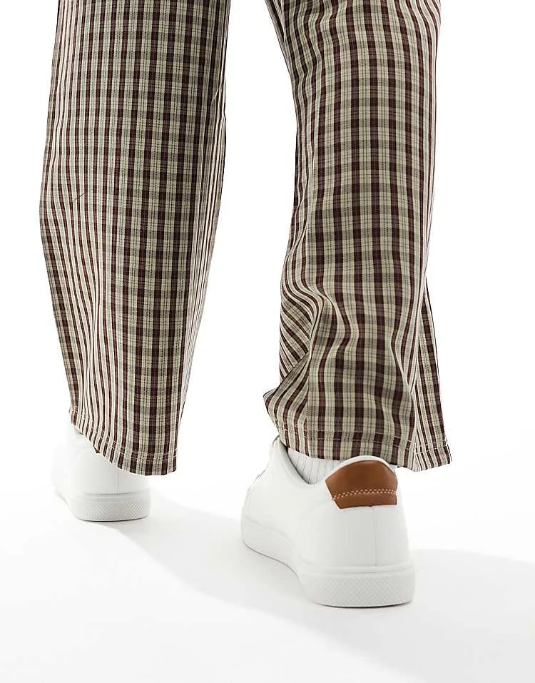 Jack & Jones Faux Leather Trainer In White For Men 4 Jack & Jones Faux Leather Trainer In White For Men - Image 3