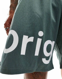 Jack & Jones Loose Fit Basketball Short In Green For Men Laurel Wreath -Men Style Shop 206094105 5