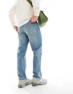 Jack & Jones Eddie Loose Fit Jean In Washed Blue For Men Blue Denim -Men Style Shop 206094111 2