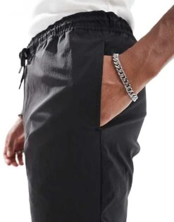 Jack & Jones Co-ord Nylon Short In Black For Men -Men Style Shop 206094164 4