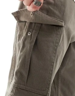 Jack & Jones Cargo Short In Brown For Men Bungee Cord -Men Style Shop 206168502 5