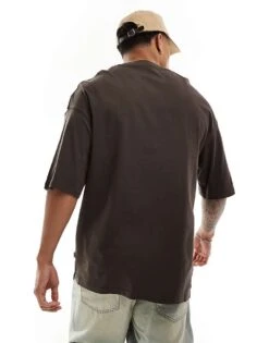 Jack & Jones Super Oversized T-shirt In Chocolate Brown For Men Mulch -Men Style Shop 206183215 2