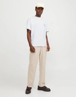 Jack & Jones Oversized T-shirt With Atalier Backprint In White For Men Bright White -Men Style Shop 206198600 3