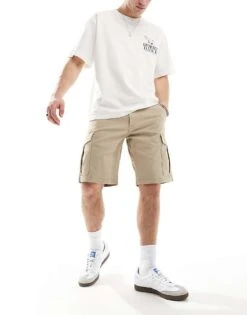 Jack & Jones 2 Pack Cargo Shorts In Black & Beige For Men Black Crockery -Men Style Shop 206210484 1 blackcrockery 1