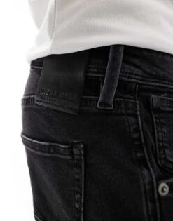 Jack & Jones Denim Short In Washed Black For Men -Men Style Shop 206212419 3