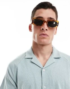 Jack & Jones Oversized Textured Revere Collar Shirt In Pale Blue For Men Gray Mist -Men Style Shop 206246595 4